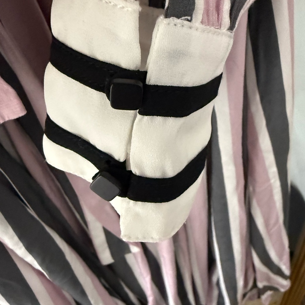Current Air Pink and Black Striped Long Sleeve Dress - Picture 7 of 10